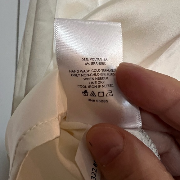 Express Medium Long Sleeve Woman V- Neck Blouse with stones around & below neck - Picture 6 of 7